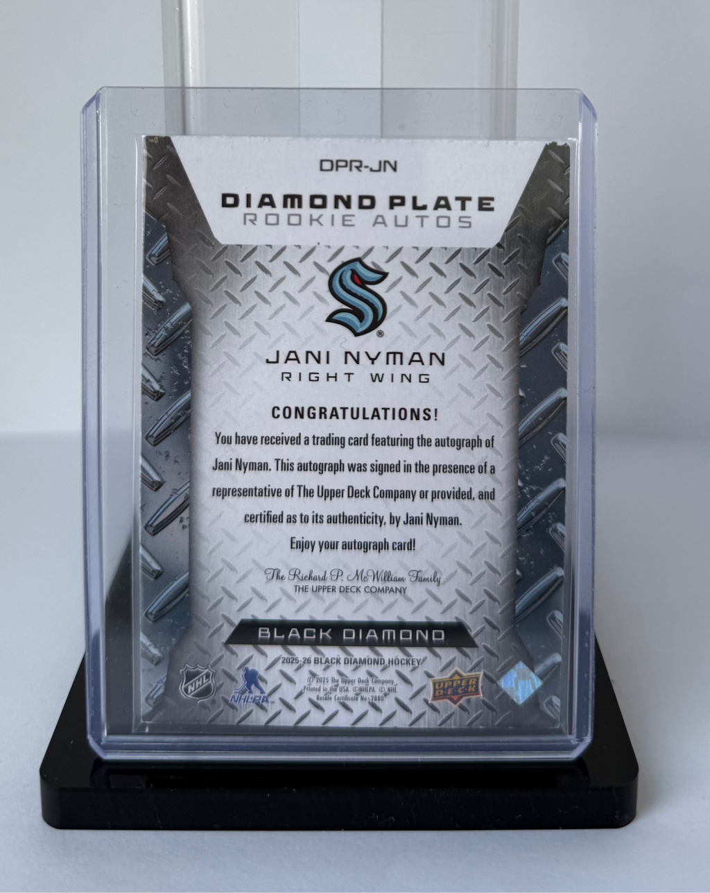 Jani Nyman - Diamond plate Rookie auto