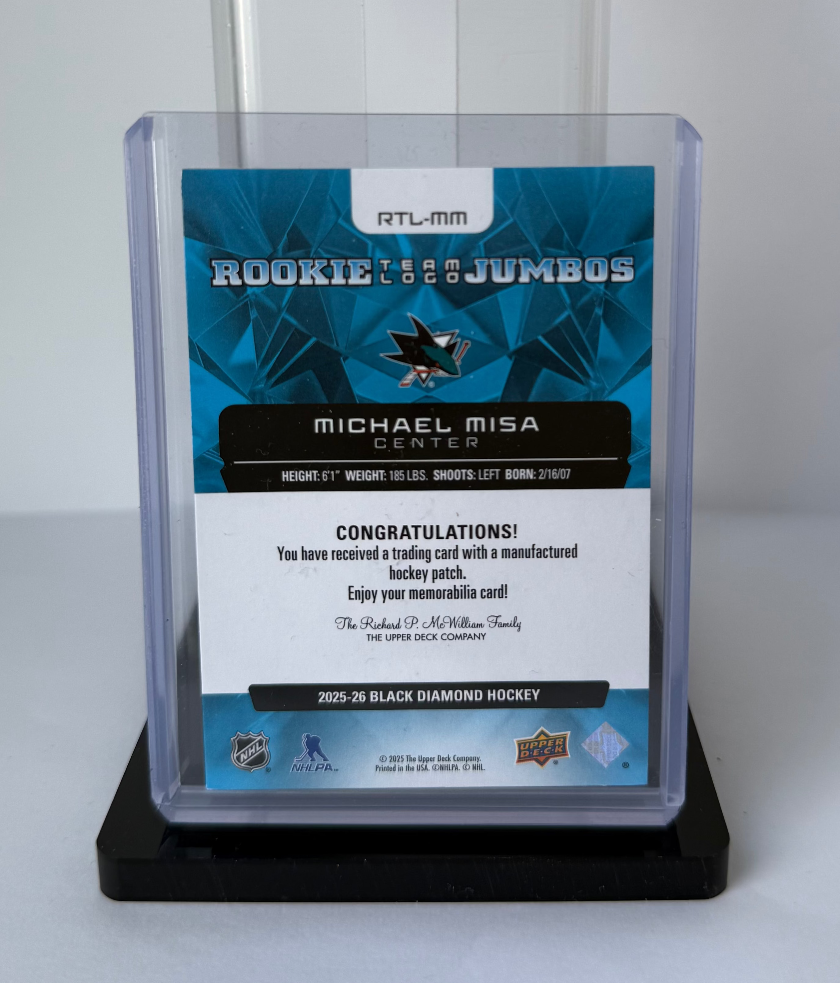 Michael Misa - Rookie jumbo team logo