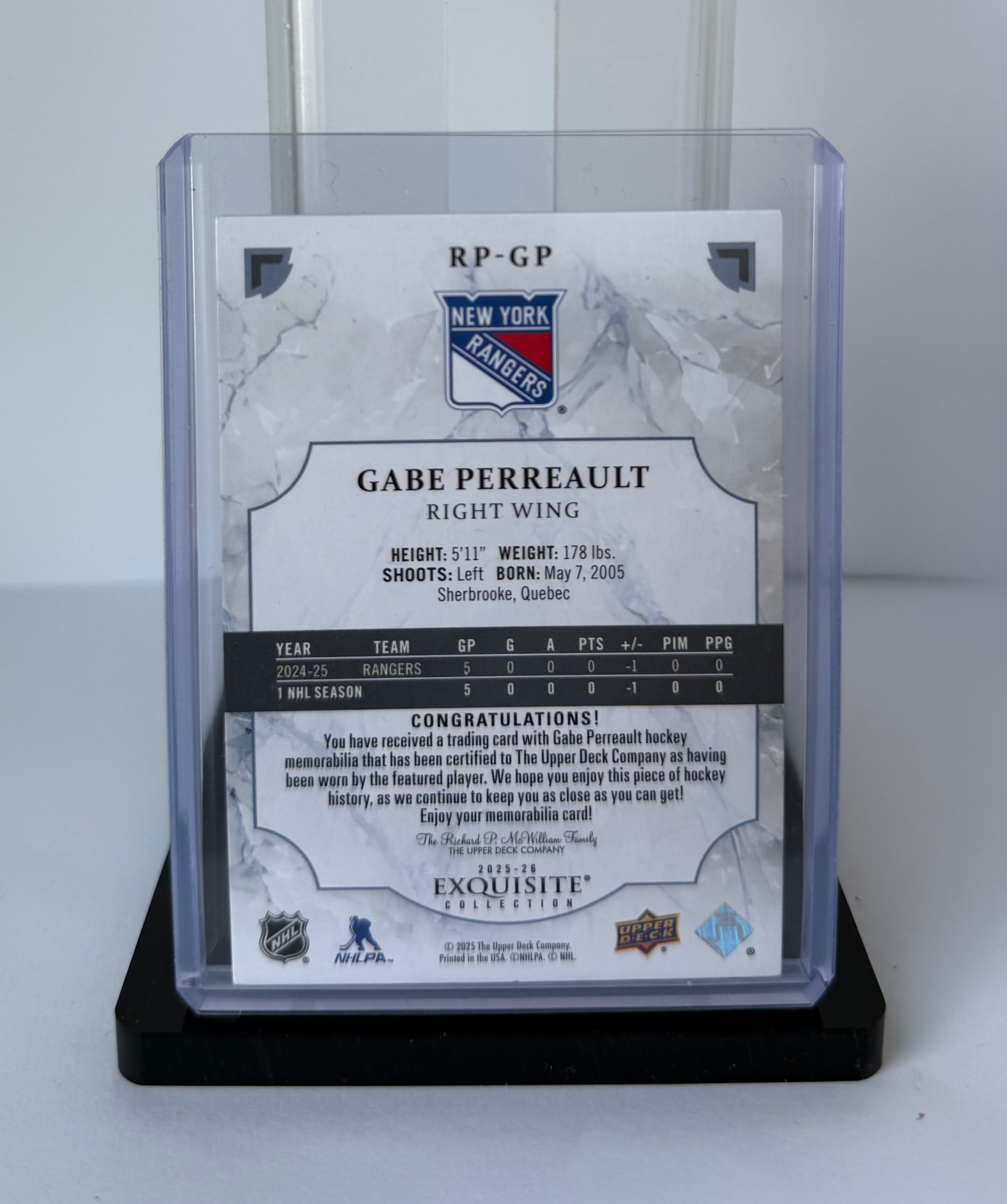 Gabe Perreault - Exquisite collection patch